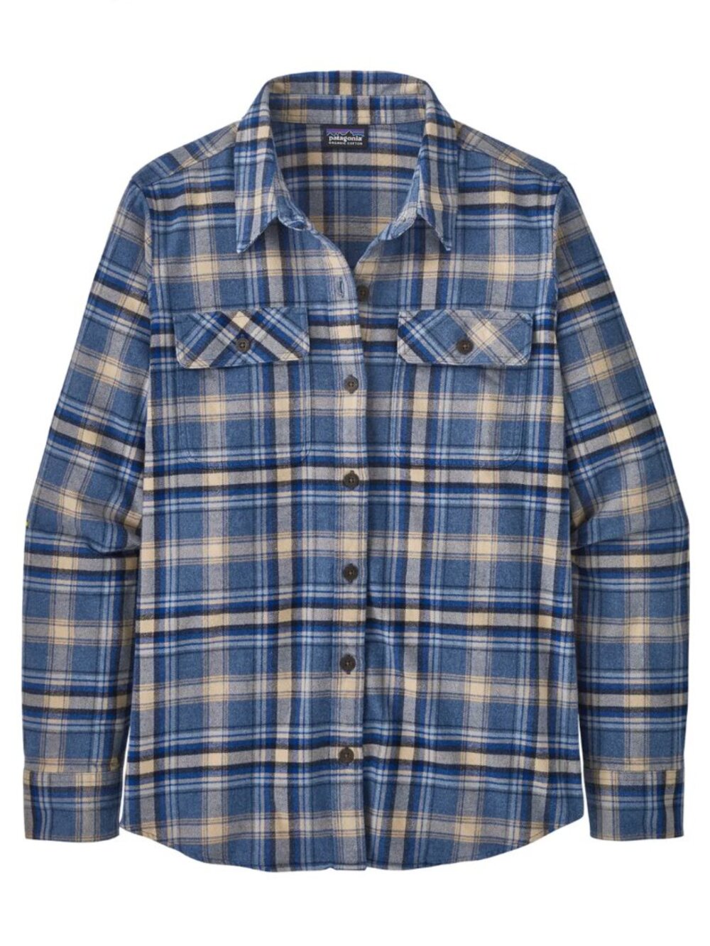 Patagonia® Worn Wear W's Fjord Flannel Shirt in Ice Fjord: Dolomite Blue Sz M